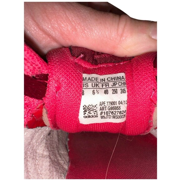 Adidas ZX 700 G95955 Burgundy Red White Suede Sneakers US size 8 - Picture 2 of 16